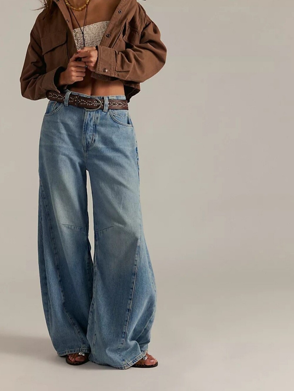 Free People Eden Slouchy Wide Leg Wide Leg Jeans Sz 29 - Picture 2 of 4